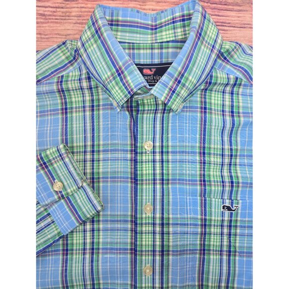 Vineyard Vines Mens Slim Fit Plaid Button Down Tucker Shirt Small - Picture 4 of 7